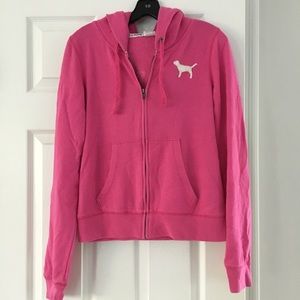 VS Pink zip-up hoodie